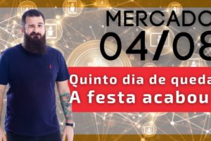 Bitcoin sofre cinco dias de queda e segura na Fibo Sagrada! E agora???