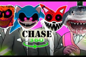 THE CHASE Sonic.EXE & Shark.EXE / Coffin Dance COVER / VR 360°