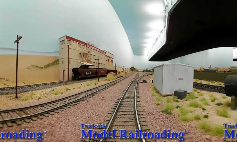 Virtual Reality Cab Ride on Big HO Scale Santa Fe Model Railroad that is Currently for Sale!