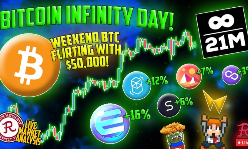 BITCOIN LIVE : BTC INFINITY DAY, STILL CLOSING IN ON $50,000