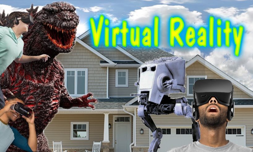 Wackey World Virtual Reality Episode 1 Godzilla, Star War, Ufos, Zombies,Tigers, invade Neighborhood
