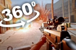 360 Video of Shooter Game inspired by PUBG Free Fire Call of Duty
