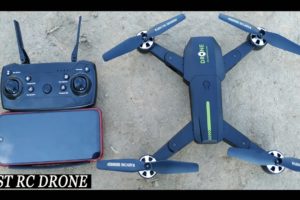 Folding RC camera Drone Unboxing & Testing Transmitter or APP control WiFi FPV HD w/a camera
