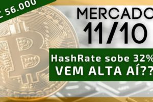 HashRate da rede Bitcoin sobe 32% em dois dias! Bitcoin em 56.000 USD