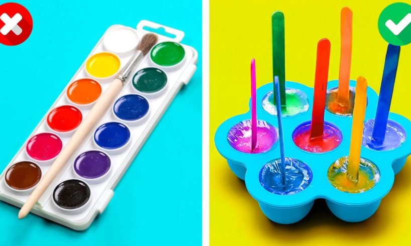 EDIBLE PAINT COLOR PALETTE || Colorful Parenting Crafts And Smart Gadgets To Make Your Life Easier