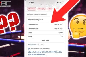 Has the release date been revealed?? For Esports Boxing Club (Boxing Video Game)
