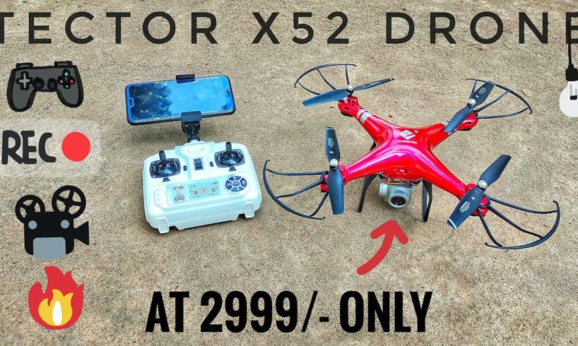Drone With Camera At. 2999/- | Tector Drone Unboxing, Set-up & Fly Test.