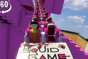 🔴VR 360° Can you now survive Squid Game Stairs Roller Coaster