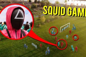 DRONE CATCHES SQUID GAME AT HAUNTED PARK!! (THEY PLAYED A GAME!!)