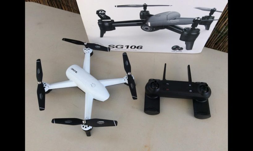 SG106 drone / CAMERA WIFI / HOLD ALTITUDE / Foto y Vídeo con solo mostrar la Mano / unboxing