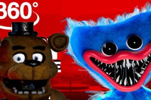 Huggy Wuggy vs Freddy FNAF Security Breach in FNF VR 360 VIDEO