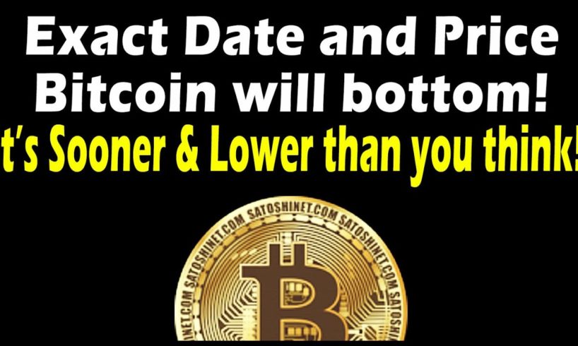 Exact date & price bitcoin will bottom! It's sooner & lower than you think!