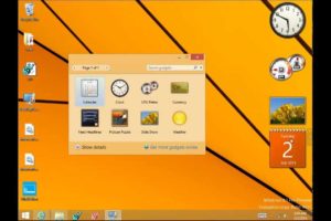 Desktop gadgets and sidebar for Windows 8.1