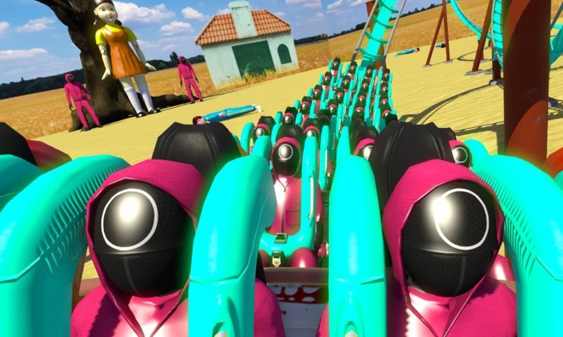 🔴VR 360° Squid Game Roller Coaster