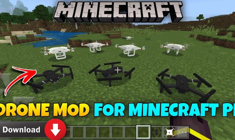 Drone Mod In Minecraft Pe | Drone Addon Mcpe With Camera | Lucon Gaming