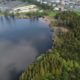 Drone camera footage resulation Forsage lake...