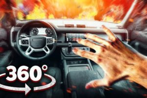 VR 360 | THE CAR BURNS AND FILLS WITH SMOKE  | Survive and Escape | Virtual simulation 4K |