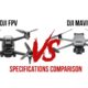DJI FPV VS DJI Mavic 3 Drone Camera Specifications Comparison.
