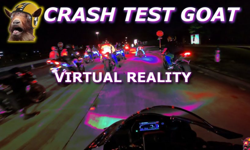 Virtual Reality Bike Night High Speed Run!