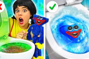 Best Bathroom Gadgets - Genius Hacks with Huggy Wuggy | Relatable Tips by La La Life Games