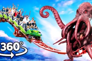 VR 360 Extreme ROLLER COASTER | Kaken, Zombie City, Titanic, Megaladoon! | 4K Virtual Reality