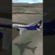 Drone camera landing airplane on runway Safe landing #airplane #airport