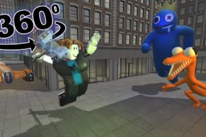 VR 360 Rainbow friends Attacked YOU in the city - RUN!