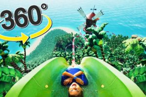 VR Virtual Reality 360°: Water Park in a Tropical Paradise