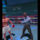 Boxing with Rocky. Virtual reality game with Oculus Quest 2 headset