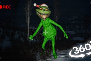 VR 360° I Found GRINCH at night in real life! Happy New Year 2023🎅