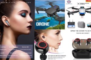 Drone camera 4K full HD drones 📷 and Bluetooth earphones wireless headset 📦✈️ Shipping in Worldwide