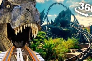 T-Rex Chase 360 Roller Coaster VR in Dinosaur Jurassic World