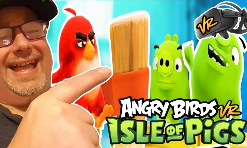Angry Birds But In Virtual Reality is so fun