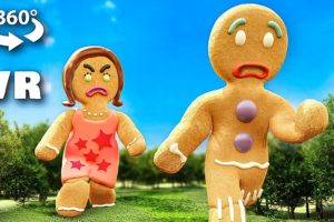 360° VR - GIANT GINGERBREAD MAN Attacks?