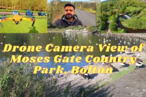 Drone Camera View of Moses Gate Country Park, Bolton