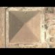 Pyramids of Giza from the drone camera.