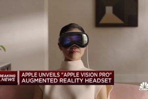 Apple unveils Vision Pro augmented reality headset during WWDC event