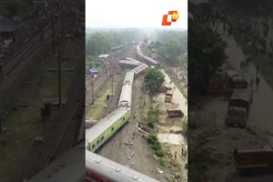 Train Accident In Odisha, Baleswar || Drone Camera view || #viralshorts || @bikashproduction
