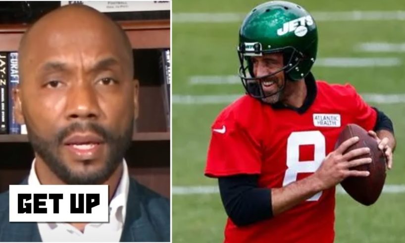 GET UP | "Aaron Rodgers needs to play a preseason game"- Louis Riddick on Pre Wk 1: Jets vs Panthers