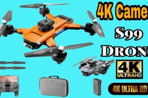 4k Drone Camera | S99 Dual Camera Drone | রিমোট দিয়ে ক্যামেরা উপর নিচ করা যায় সাথে ডাবল ব্যাটারি