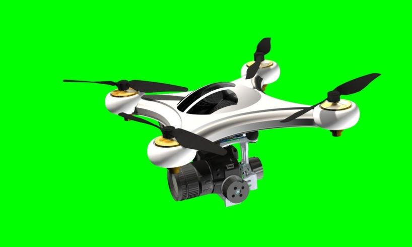 Drone camera green screen video