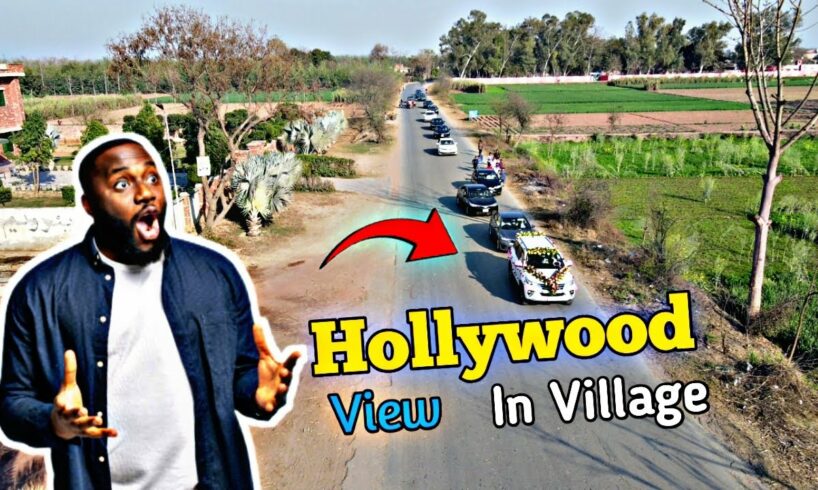 Hollywood view in Village , Drone Camera recording