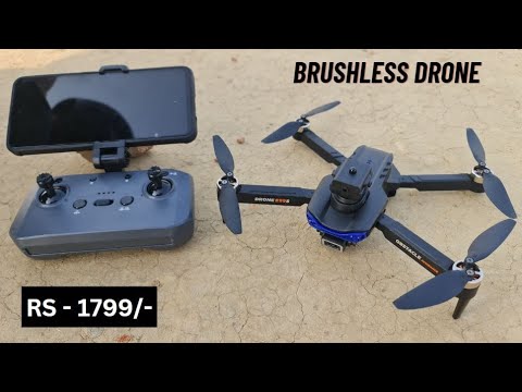 Best E99S BRUSHLESS DRONE Dual Camera Foldable Drone With Wi-Fi App Control & Brushless Motor