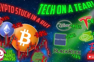 BITCOIN LIVE : TECH ON A TEAR! CRYPTO SLIDES AGAIN...