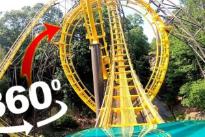 360 Video | Top 2 VR Roller Coaster 4K Virtual Reality (Busch Gardens)