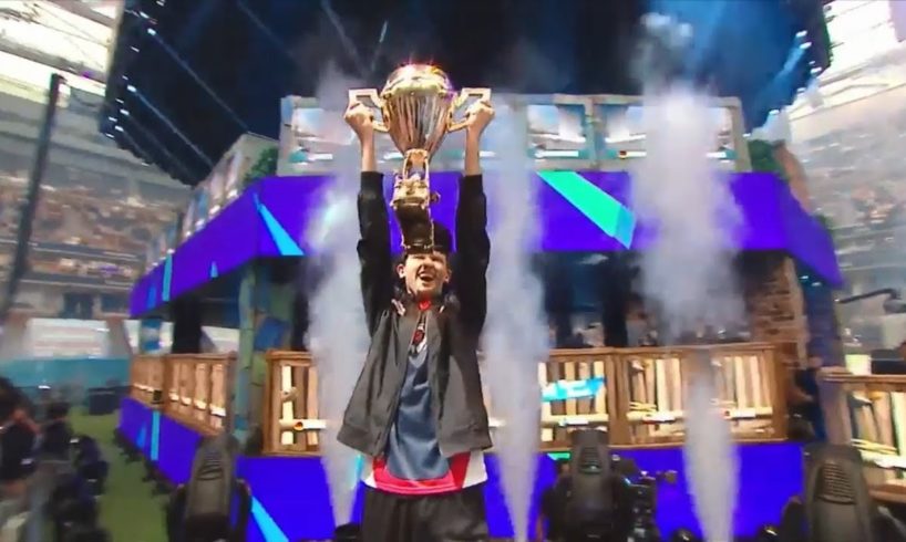 Bugha lifts the trophy after winning Fortnite World Cup | ESPN Esports