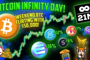 BITCOIN LIVE : BTC INFINITY DAY, STILL CLOSING IN ON $50,000