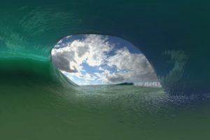 Virtual Surfing 360 Virtual Reality Video - look around in the tube