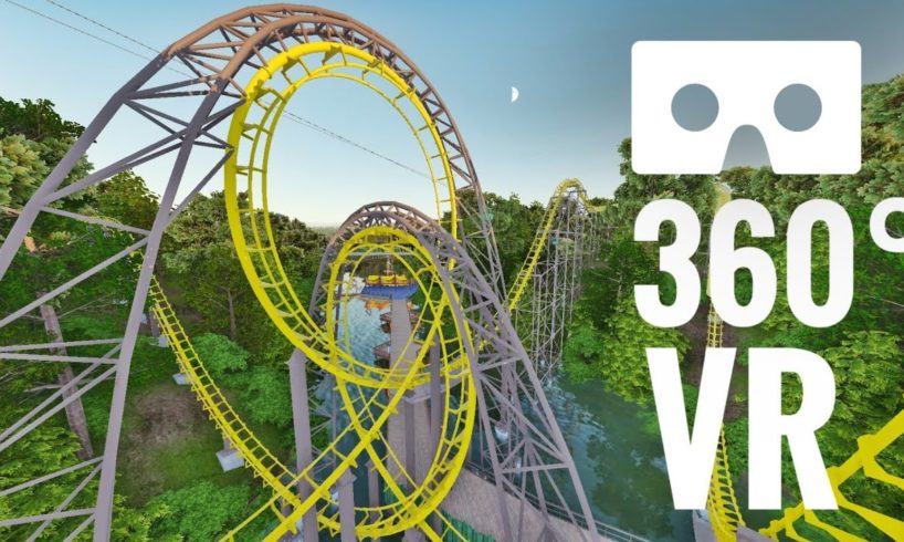 [360 video] Busch Gardens 360° VR Box Roller Coaster POV Virtual Reality