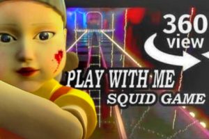 YOU control the Squid Game DOLL on the Glass Bridge (VR 360 Video)